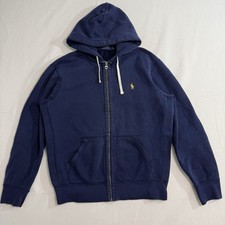 Polo Ralph Lauren Hoodie youth M Blue Zip Up Sweatshirt Sweater Jacket Pony Navy