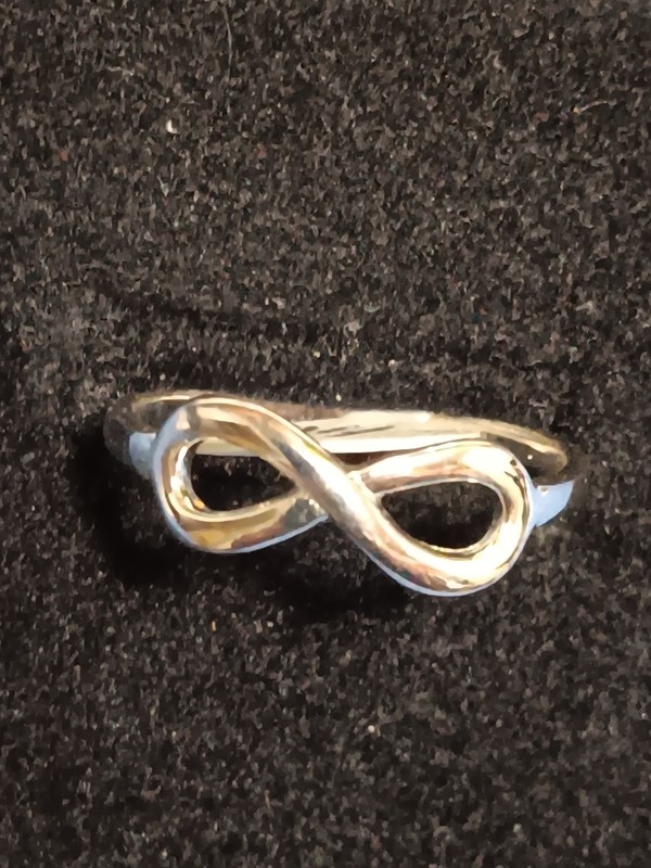 Sterling Silver 925 Infinity Ring Size 8