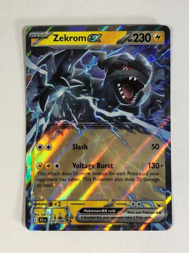 Pokemon TCG Black Bolt Zekrom EX 034/086 Near Mint