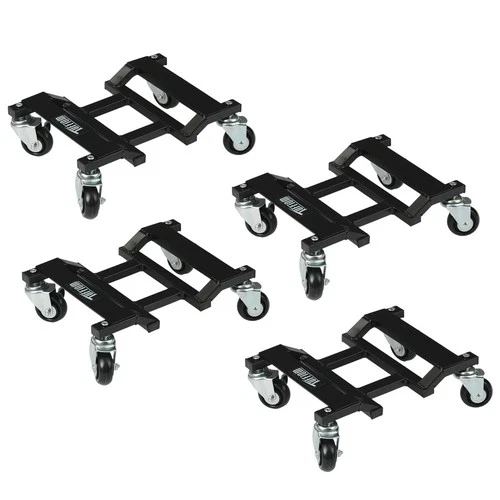 6000 LBS Car Dolly Set of 4 Heavy Duty Vehicle Wheel Dollies Moving SUV Black