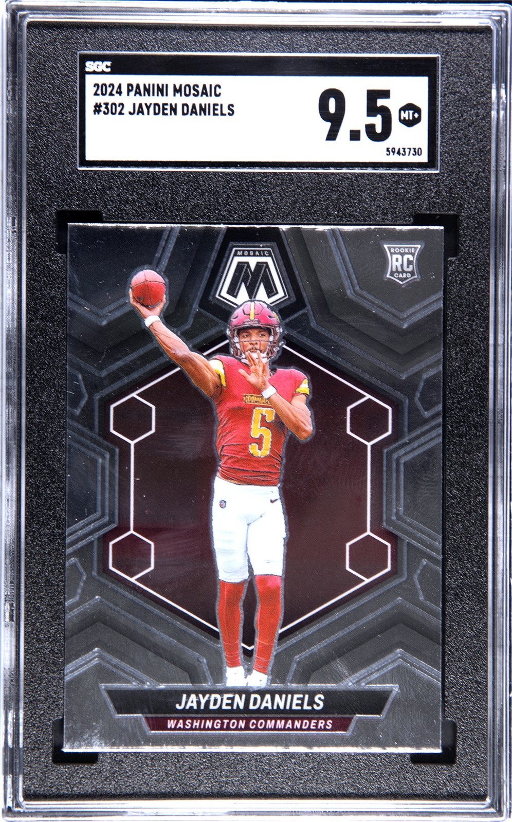 2024 Panini Mosaic #302 Jayden Daniels (RC) SGC 9.5 Mint+