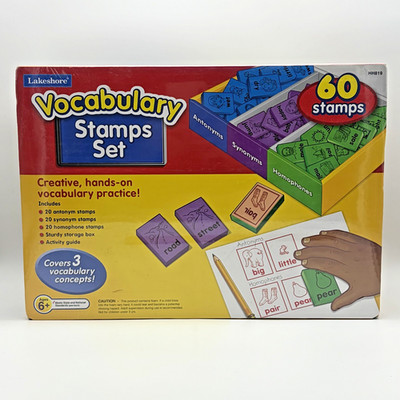 Lakeshore Vocabulary Stamps Set 60 Pc Synonyms Antonyms Homophones Homeschool