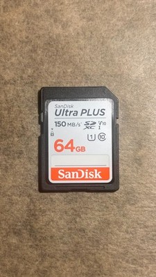 Sandisk Ultra Plus 64GB 150 MB/s V10 SDXC Memory Card