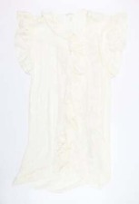 H&M Womens Beige Floral Polyester Blend Ball Gown Size XS