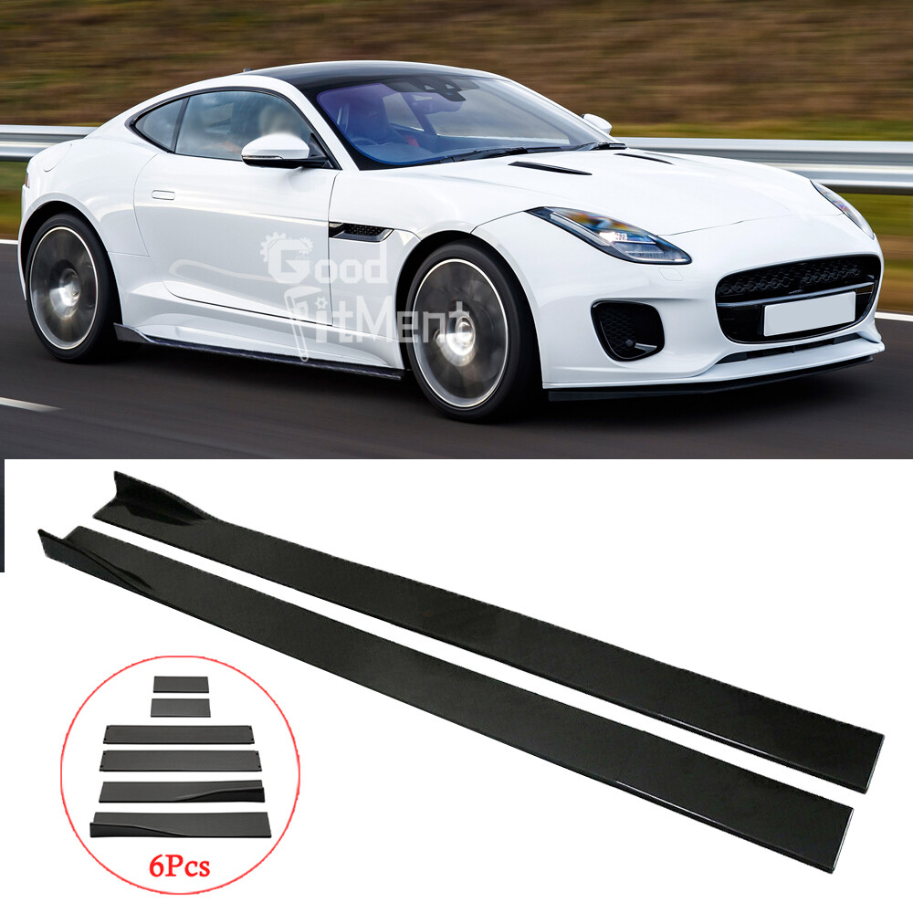 Gloss Black Side Skirts Spoiler Lip Splitter Diffuser For Jaguar F-type X-type
