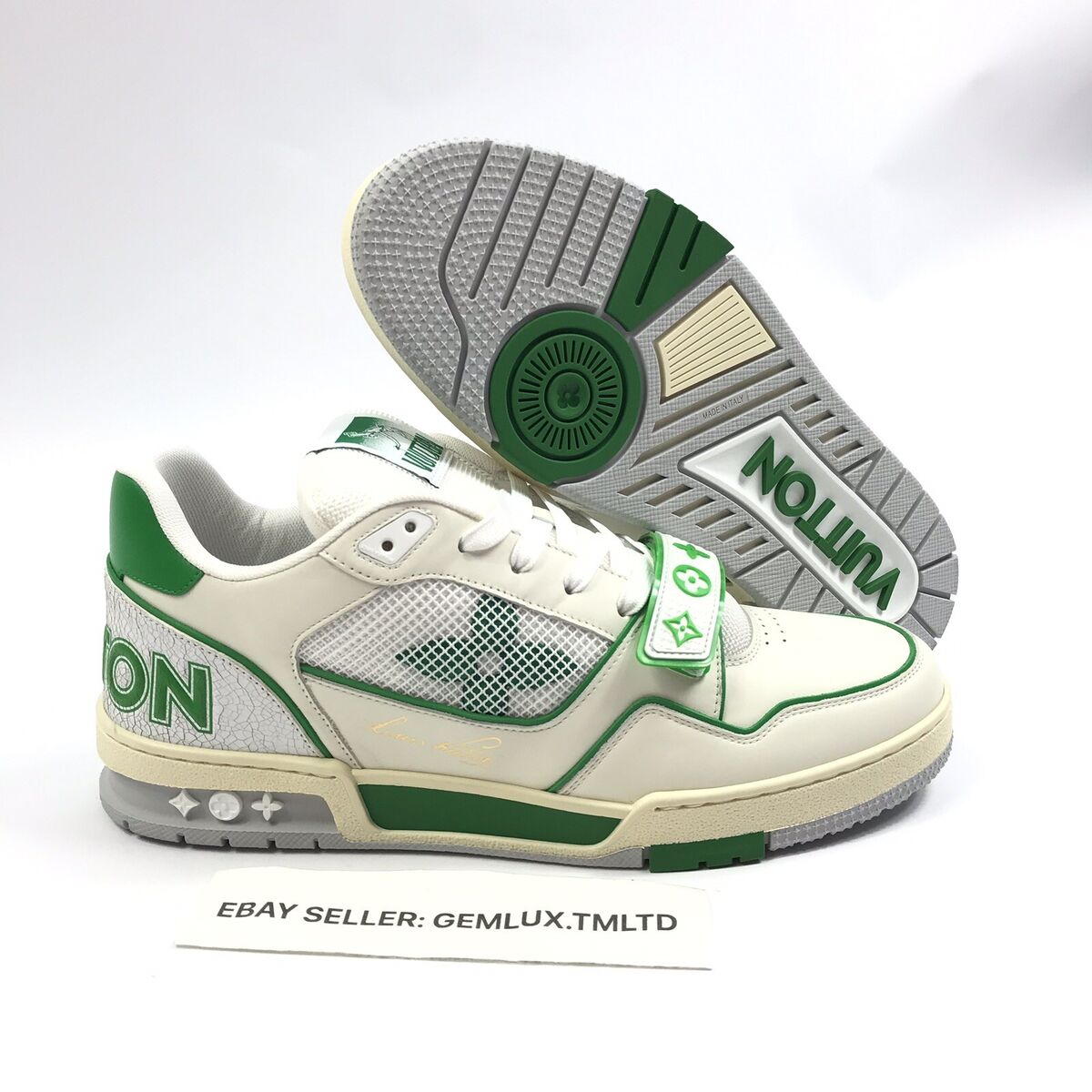 LOUIS VUITTON LV Trainer Sneaker Green. Size 9.5