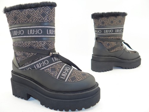 Botines Liu Jo PURPLE botas de plataforma botines plataforma mujer negro 36 - Imagen 4 de 10