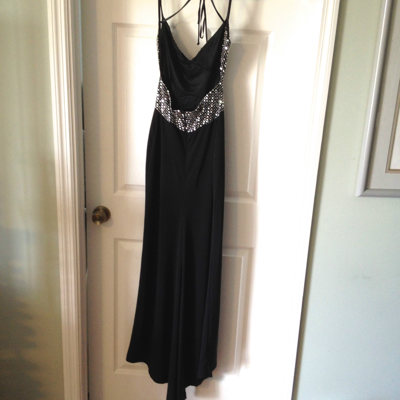 Black Formal Dress Sequin XSmall Low Back Prom Mermai… Gem