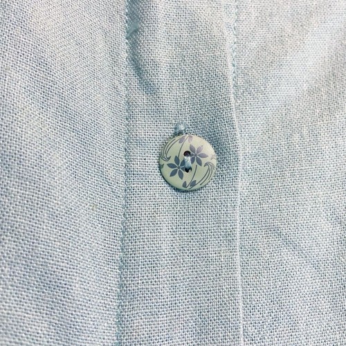 Napa Valley 90s blue midi buttoned rayon linen skirt with pockets 16 - Picture 4 of 9