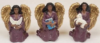 Young's Collectables, Miniture Figurines, BLACK ANGELS (Set of 3)