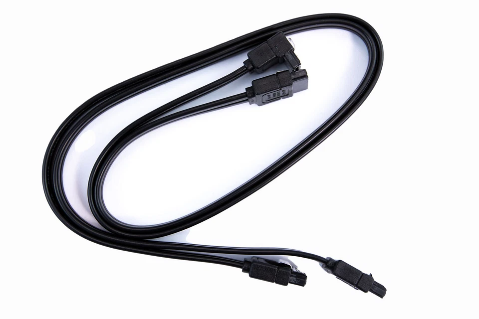 10x SATA 0,5m Kabel | SATA III 6 GB/s (5x gerade, 5x eins. gewinkelt, schwarz) - Bild 3 von 3