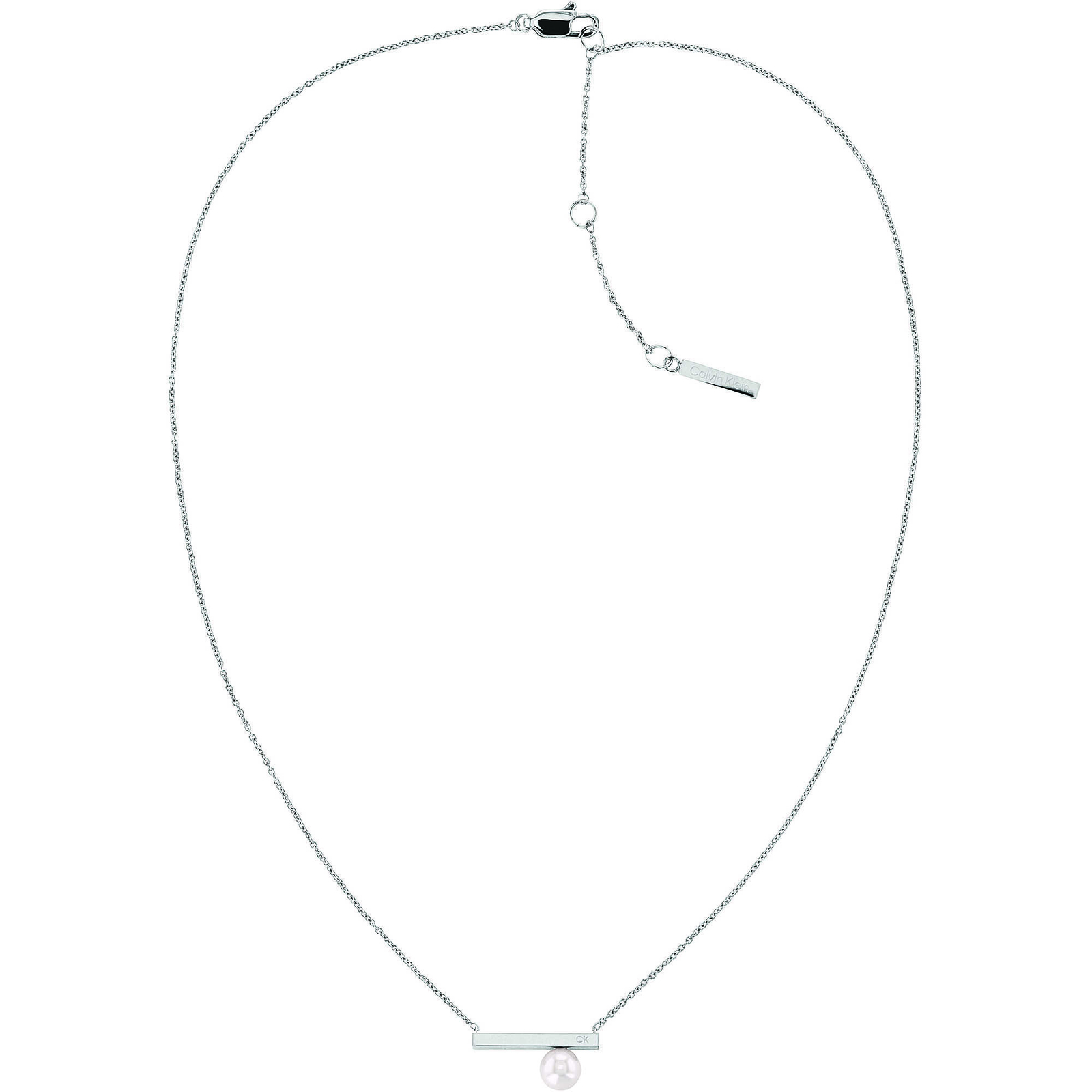 CK CALVIN KLEIN Womens Necklace TIMELESS 35000175 Stainless Steel Pearl