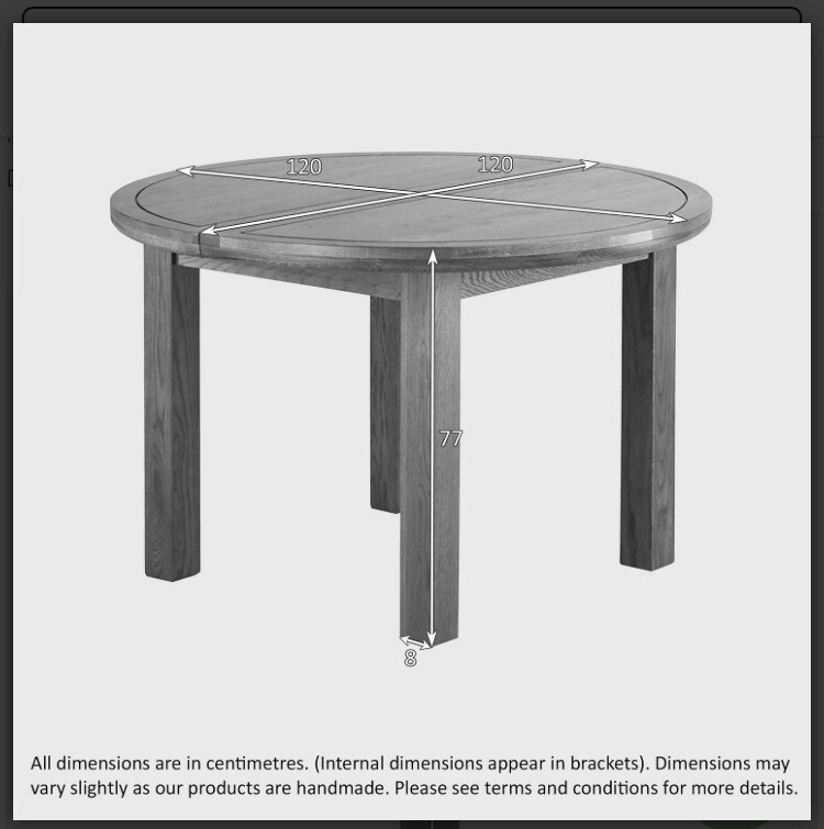 Oak Furnitureland Round extending Oak Dining Table and Four Chairs eBay