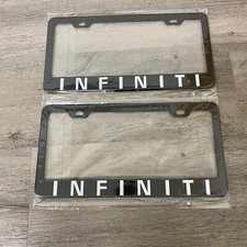 2 Pack For Infiniti Black Finish Stainless Steel Metal License Plate Frame 2 Pack For Infiniti Black Finish Stainless Steel Metal License Plate Frame