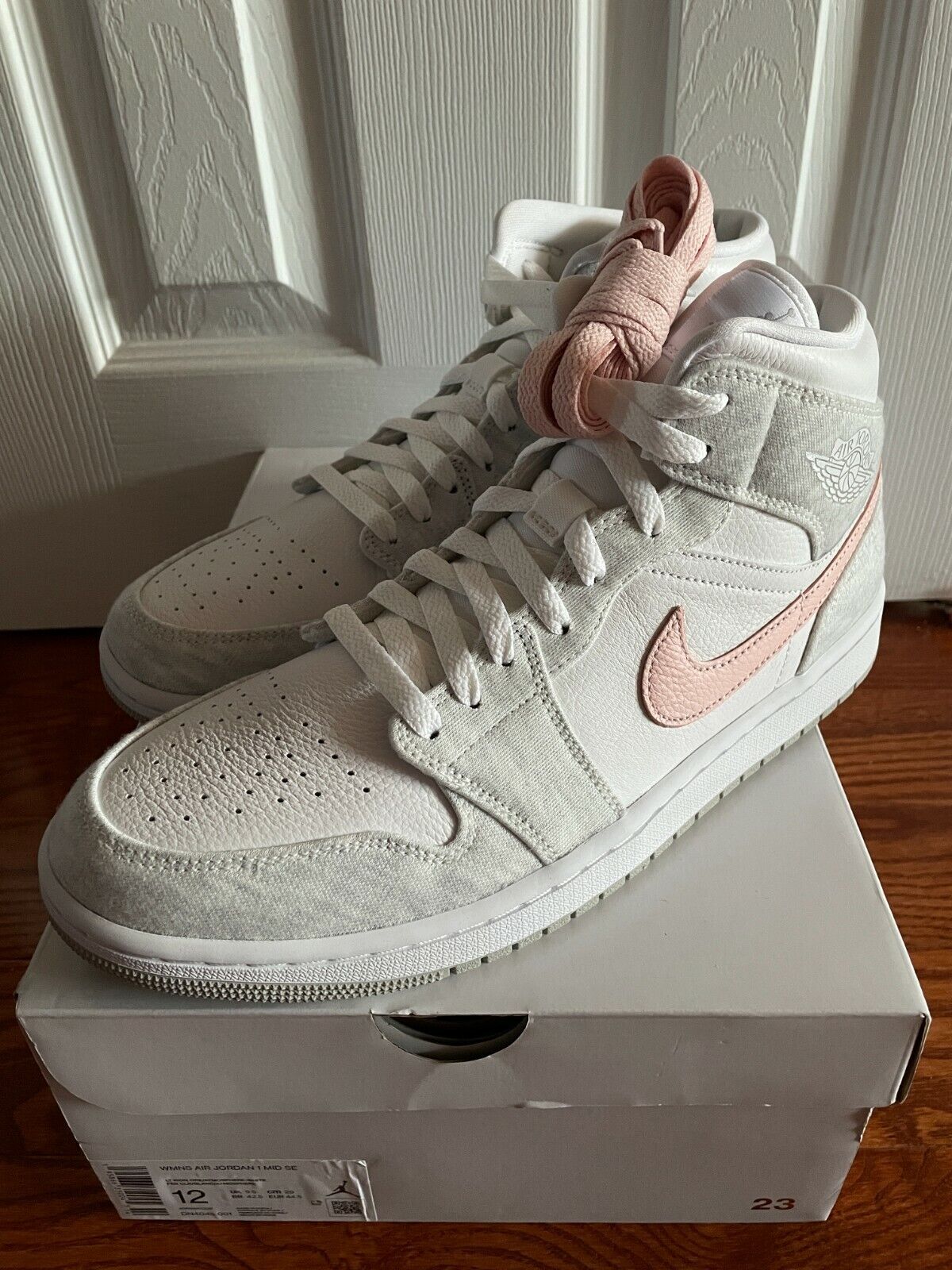 grey and pink jordans women's