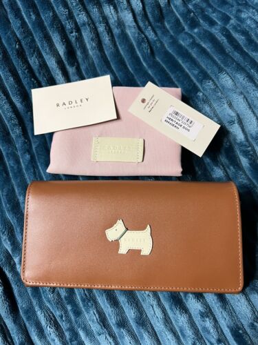 Radley London Brown Leather Envelope Clutch Wallet, NWT