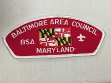 Baltimore Area Council twill pre fdl gauze plastic back BSA CSP Patch