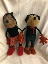 RARE 1930 AESOP FABLES MOVIE CHARACTER DON THE DOG AND COUNTESS CAT DOLLS