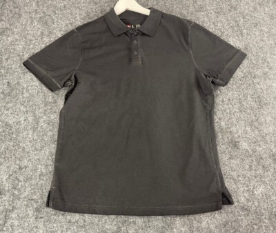 Engelbert Strauss Shirt Mens 2XL Black Polo Stretch Charcoal Wash XXL N253