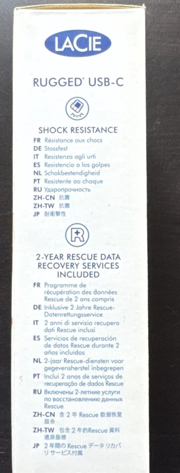 LaCie Rugged USB-C 5TB Externe Festplatte - Orange (STFR5000800) - Bild 4 von 4