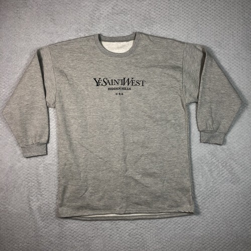Ye Saint West Jumper Sweater Unisex Oversized Hidden Hils USA Grey XL