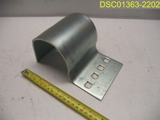 Qty  4: Large Metal Clamp Brackets for 3 1/2" O.D. Pipe 7 1/4" x 4 1/2, 5/32"