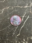 1952-D Lincoln Wheat Penny Uncirculated Album Stored Rainbow Toned-(4c)
