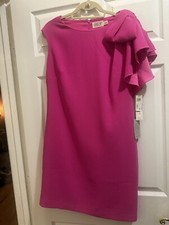 Eliza J Hot Pink Fuschia Beautiful Cocktail party Dress Sz 10