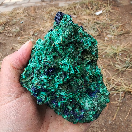 870g BEST NATURAL Azurite/Malachite Quartz crystal minerals specimens V881 - Picture 7 of 12