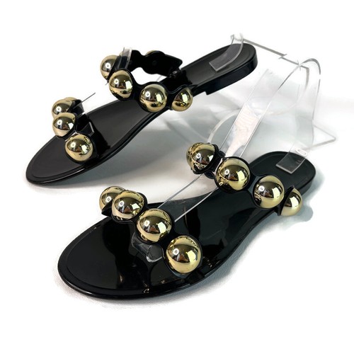 steve madden black jelly sandals