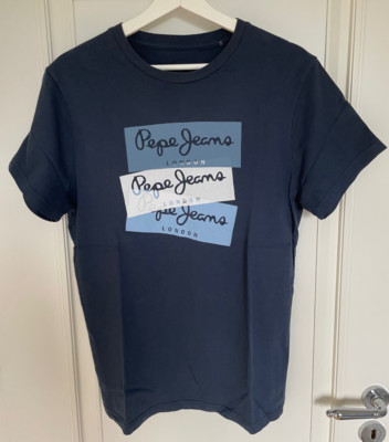 Pepe Jeans - T-Shirt - Gr. M Regular - 100% Baumwolle - Dunkelblau