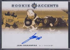JANI HAKANPAA, 2020 Upper Deck Ultimate Rookie Accents Auto #RA-JH, /99
