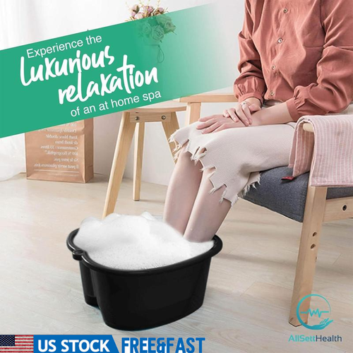 Foot Soaking Bath Basin Large Pedicure Massage Tub Home Spa Treatment Relief New