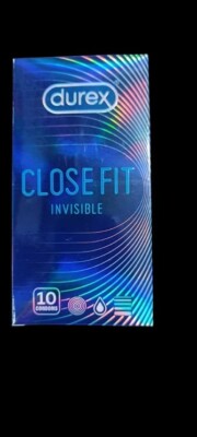 2 X Durex Close Fit Invisible Condoms for Men, 10s, Ultra Thin & Extra Sensation