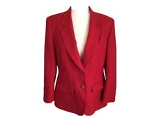 Vintage Pendleton Women s Red Virgin Wool Blazer Jacket Size 8