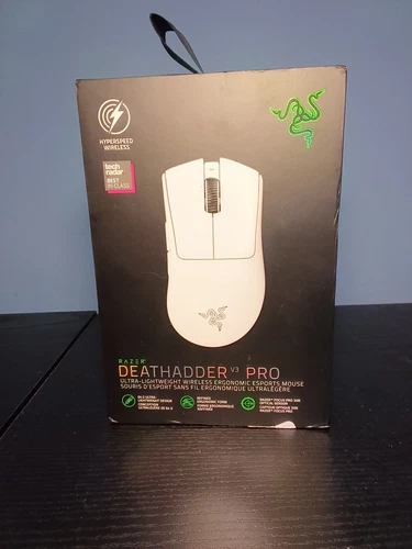 Razer DeathAdder V3 Pro Wireless Gaming Mouse: 64g Lightweight - White