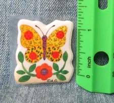 HEX BUTTERFLY Vintage 1980's Puffy Sticker Scrapbooking SD53
