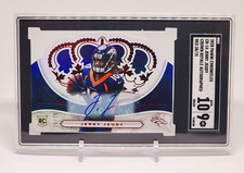 2020 Chronicles Crown Royale Jerry Jeudy Broncos RC Auto Red /75 SGC MINT 9