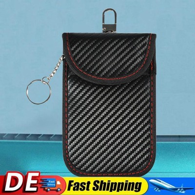 2Pcs Key Fob Faraday Bag PU Leather Anti-Theft Faraday Pouch for Car Accessories