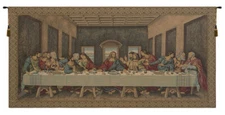 The Last Supper Woven Tapestry | Elegant European Wall Hanging with Tunnel