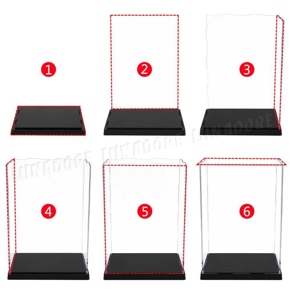 Vetrina Acrilico Teca Plexiglass Espositore per Action Figure 30cm Modellino - Immagine 3 di 4