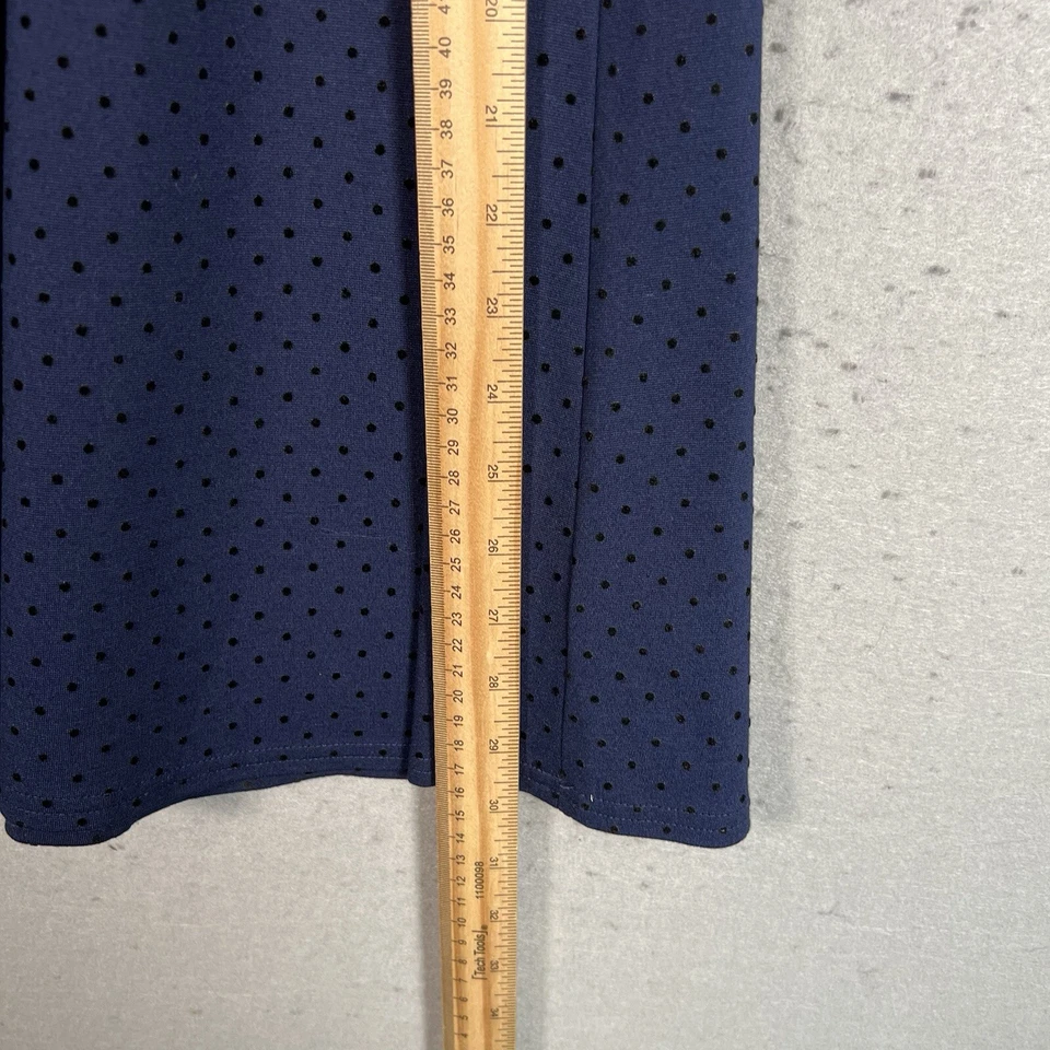 Maeve By Anthropology Размер 0 Темно-синяя Вискозная Смесь В горошек Вязаная Юбка - Изображение 3 из 4