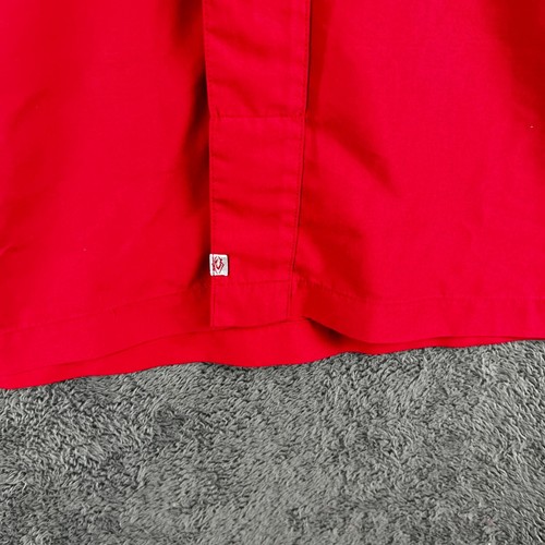 Camisa De Colección Rip Curl Para Hombres Grande Roja Manga Corta Logo Abotonado Surf Skate Años 90 - Imagen 9 de 16