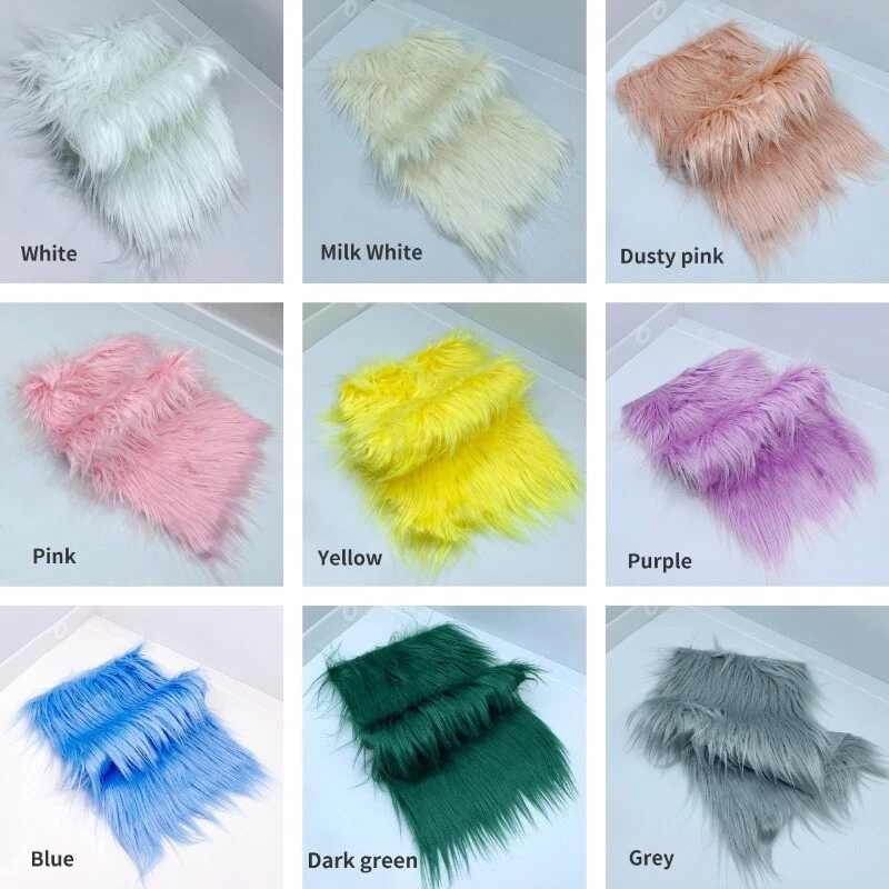 Faux Fur Fabric 8CM Long Fluffy DIY Material Sewing Toy Doll Hair 25 45CM - Image 2 of 4