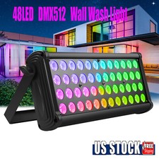 DJ Party Stage Light Bar Wash Wall Lighting RGB DMX512 Strobe Effect 80W 48 LED