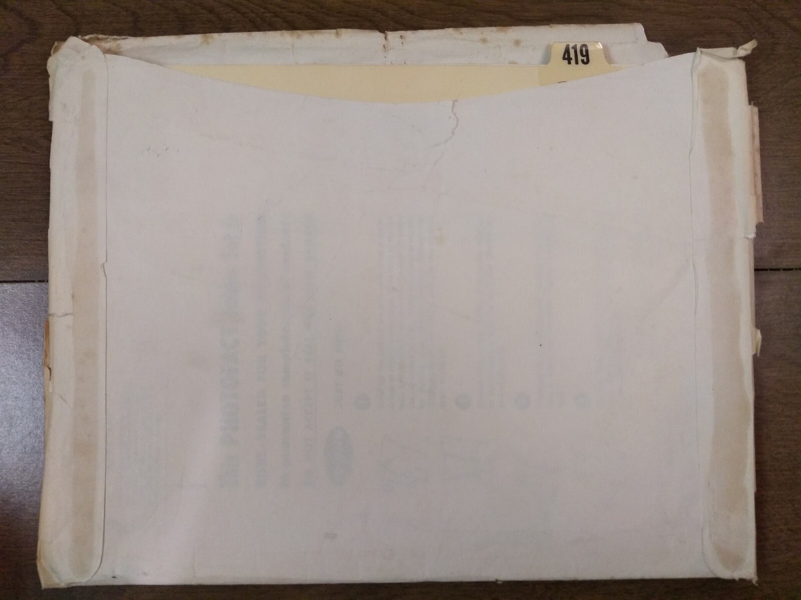 SAMS Photofact Folder Set 419 Television Receivers etc 1950s 1960s TV schematics