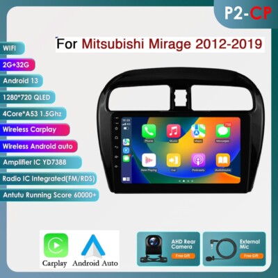 Für Mitsubishi Space Star 2012-2023 Carplay Kamera Android 13 Autoradio GPS Navi