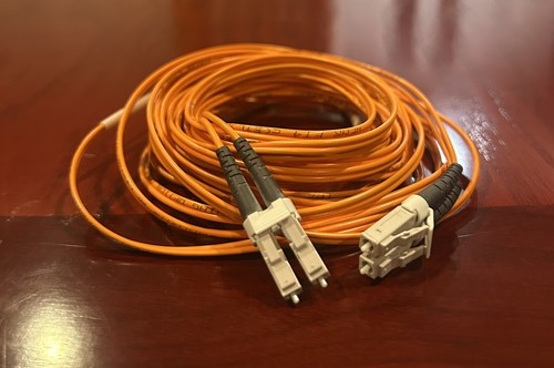 Lot Of 4 Optical patch cables 4’ 10’ 15’ 15’ fiber optic high speed FREE SHIP