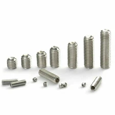 10/25/50PC 304 Stainless Steel Grub Set Screws Allen Socket Cup Point M3 M4 M5