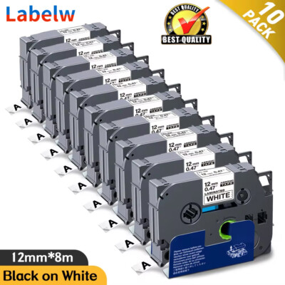5x Schriftband TZe-231 12mm für Brother P-Touch PT-H100LB E100 D200 1000 1010